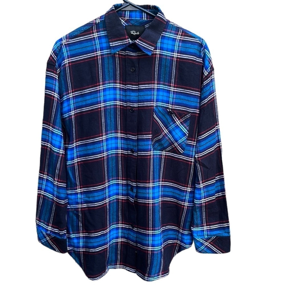 EUC Rails Plaid Button Down Top Size Medium